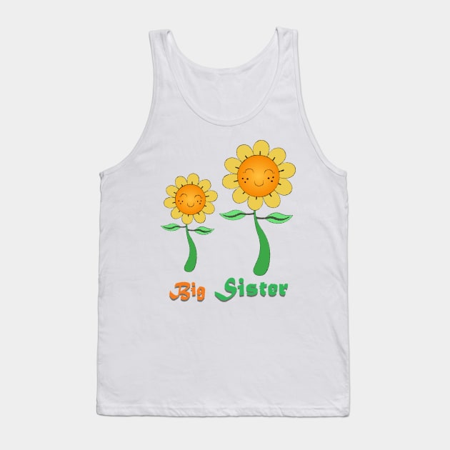 Big Sister flower Tank Top by jaml-12